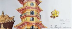 VIE DE L’ASSO : USK  les croquis de La pagode Evry