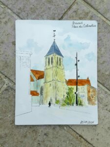 croquis-USKEssonne-Draveil-eglise-place21092024-tatiana194_n