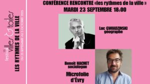 CONFÉRENCE-RENCONTRE, Café-ville ”Les rythmes de la ville”, Mardi  23 septembre 2025