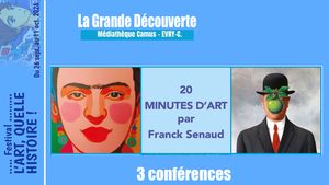 MINI CONFÉRENCES  D’HISTOIRE DE L’ART (20 mn par séance), Samedi 3 octobre 2026